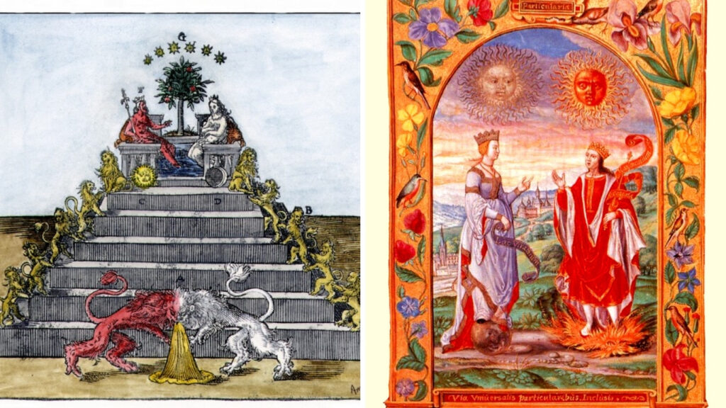 Alchemical marriage white queen, red king